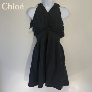 See by Chloe Halter Dress Size 0-2 24" waist 29" bust 33" drop shoulder to hem